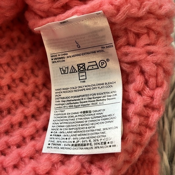 Banana Republic Cable Knit Sweater Merino Wool Size Large - Picture 8 of 8